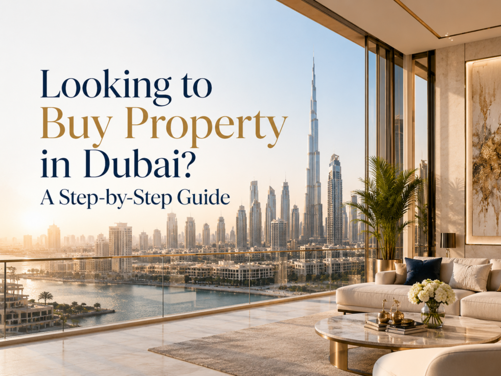 Buyer reviewing Dubai property documents with real estate consultant